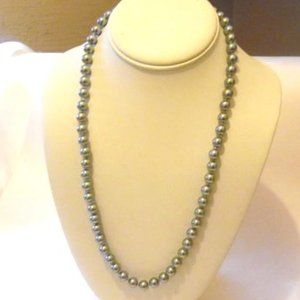 COPY - Pearlfection Grey Faux Akoya Pearl Necklace 23"